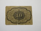 1863   10 First Issue Fractional Currency Obsolete Bank Note Bill 1st Issue 