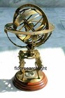 Brass Armillary Sphere Large Engraved 18 Inches Lion World Globe Sundial Gift