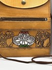 Vtg Pair Italian Passport Holder Leather Roma Neck Pouches  Travel String Purse