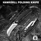 Workpro Pocket Knife Hawkbill Folding Utility Knife W landary Hole And Belt Clip