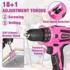 Valuemax 238pc Home Tool Kit 20v Cordless Drill Tool Set W  Drills Pink Tool Set