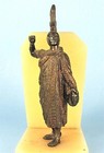 Aztec Emperor Cuauhtemoc Metal Statue Bookend Mexico City Monument Replica