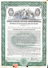     urban Motion Picture Industries 1923 Stock Gold Bond Certificate   Urban Signs