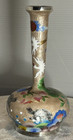 Antique Korean Silver 99  Cloisonne Enamel Vase Very Rare 6 Inches 192 Grams