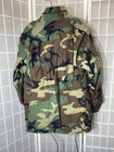 Vintage 1999 Us Military Cold Weather Field Parka Camouflage Woodland Men   s M R