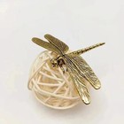 Dragonfly Brass Cooper Figurines Miniatures Tabletops Statues Home Decor 5x7 Cm