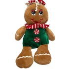 Dan Dee Gingerbread Boy   Girl Christmas Plush Stuffed Holiday Cookie Vtg Lot 2