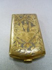 Antique Persian Middle East Islamic Ornate Brass Cheroot Cigarette Or Card Case