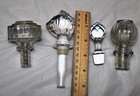 Lot Of 4 Vintage Glass Decanter Bottle Stopper Clear Cork