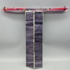 11  Kaleidoscope Purple Stained Slag Glass Prismatic  Oil Wand W stars   Glitter