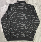 Adidas Adicross Sweatshirt Mens L Black Abstract Mock Neck Golf Pullover Ha3155