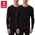 32 Degrees Heat Men s 2-pack Long Sleeve Crew Neck Tee  Black  Size M