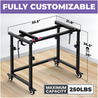 3-tier Keyboard Stand W  Wheels     Studio Desk For 49-88 Key Digital Pianos   Dj