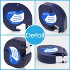 5pk Compatible Dymo Letratag Refill 91331 12mm White Plastic Label Tape Lt-100h