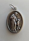 Catholic Lot 4 X St Francis Bless And Protect My Pet Medal Dog Cat Silver Plated