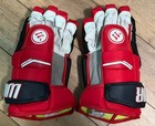 Nhl Carolina Hurricanes Warrior Alpha Qx Senior Size 14    Hockey Gloves 