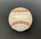 Nice Relic  1962 Mickey Mantle Original Campbell Beans Souvenir Baseball W  Box