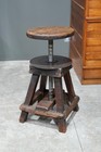 Vintage Wood Drafting Bar Stool Chair Industrial Antique Adjustable Watchmaker