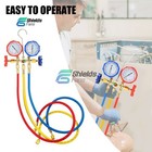 Ac Manifold Gauge Set For R134a R12 R410a R22 R32 R404a Refrigeration Charge Us