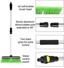Flow Through Car Washing Brush With Hose Attachment  Soft Bristle For Rv  Trucks