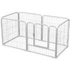 Dog Playpen Crate 6 Panel Fence Pet Play Pen Exercise Puppy Kennel - Large Size
