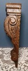 Pair Antique French Hand-carved Oak Corbels Wall Brackets Acanthus Leaf Design