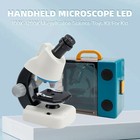 100x-1200x Handheld Microscope Led Magnification Science Toys Kit Fit Kid White