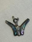 Antique vintage Abalone Pendants Old Two Piece Small Native