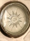 Vintage Italian Silver And Crystal Coasters-set Of 4