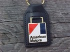 1970  Amc Leather Key Fob American Motors A-mark Car Squared Key Holder Classy