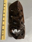 Vintage Hand Carved Wooden Bakunawa Dragon Mask Tribal Tiki Wall Art Bahamas 10 