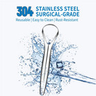 2-pack Tongue Scraper  Stainless Steel Tongue Cleaner For Both Adults And Kids