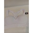 Body Form White Wire Free Sports Bra Racerback Comfort Support Size 34b