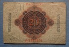 Old Man German Banknote Twenty Mark Berlin 19  February 1914