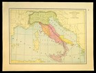 Ancient Italy Map 800 Bc To 222 Bc Old Original Magna Graecia Eturia Etruscans