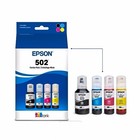 Epson 502 Genuine Oem Ecotank Ink Bottles 4 Pack T502120-bcs For Et-2850 Et-4850