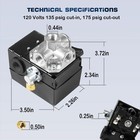 23474570 Pressure Switch For Ingersoll Rand 5 Hp Reciprocating Air Compressor