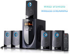 5 1 Channel Bluetooth Surround Sound Speaker System In Black