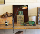 Vtg Industrial Ajusco 36  Task Desk Lamp Light Oc White Era Articulating 1930s