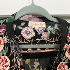 All About Her Embroidered Sheer Floral Button Down Black Tunic Xl Boho Chic