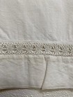 Vintage Pillowcase  With Tatting Ecru Beautiful Hand Work
