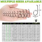 60-100pcs Baitholder  8-6 0 Offset Fishing Hooks Dual Barb Shank For Trout Bass