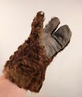 Victorian 19th C Real Fur Men   s Gloves W Unusual Two Finger Style