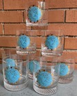 Vintage Starkist Tuna Lowball Cocktail Rocks Glasses Glassware Barware Promo