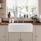 Apron Farmhouse Sink Undermount Kitchen Sinks Ceramic W  Strainer 33 30 36inch