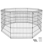 2x 30  Dog Playpen Crate 8 Panel Fence Pet Play Pen Exercise Puppy Kennel Cage