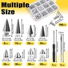 394 Pieces Punk Spikes And Studs Kit 8 Sizes Cone Spikes Screwback Studs Rive   