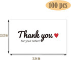 100pcs Thank You Cards 2x3 5 Inch For Small Business  Retail   Online Orders
