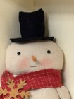 10 5  Handmade Primitive Winter Snowman With Rusty Snowflake