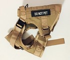 Service Dog Vest Harness Large Dog Tactical Working Molle Vest Military Tan 